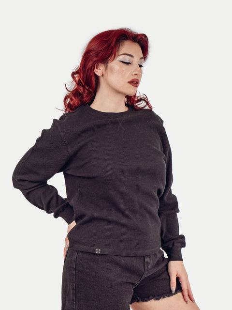 Unisex Organic Hemp Waffle L/S Tee