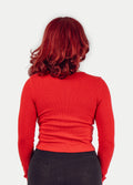 Organic Hemp Bamboo Ribbed L/S Tee | Tomato-Image 3