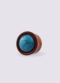 Sawo Wood Turquoise Plug 16mm | Brown-Image 1