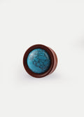 Sawo Wood Turquoise Plug 25mm | Brown-Image 1