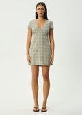 Scout - Recycled Mini Dress | Olive Check-Image 1