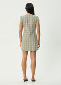 Scout - Recycled Mini Dress | Olive Check-Image 3