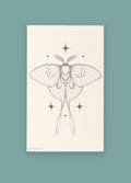 Semi Permanent Tattoo - Large Single | Luna Moth-Image 1