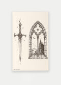 Semi Permanent Tattoo - Medium Set | Castle Arch + Sword-Image 2