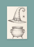 Semi Permanent Tattoo - Medium Set | Cauldron + Hat-Image 1