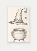 Semi Permanent Tattoo - Medium Set | Cauldron + Hat-Image 2