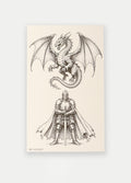 Semi Permanent Tattoo - Medium Set | Dragon + Knight-Image 2