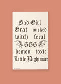 Semi Permanent Tattoo - Small Set | Wicked words-Image 1