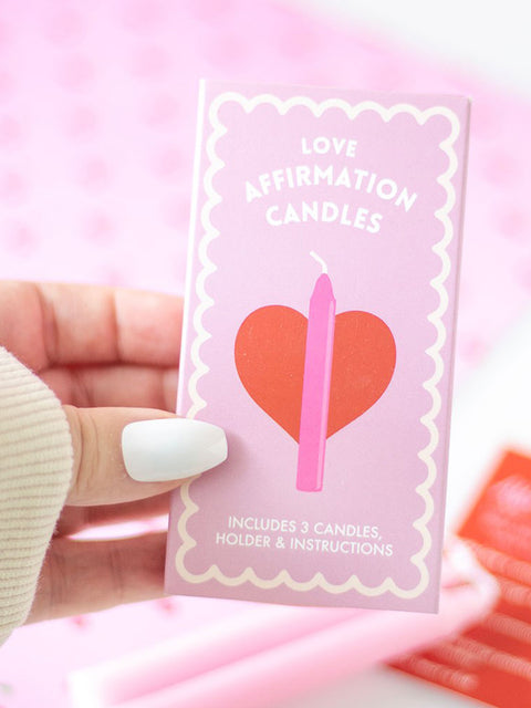Set of 3 Love Affirmation Candles in a Box