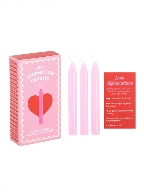 Set of 3 Love Affirmation Candles in a Box