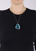 Aura Geode Pendant | Blue/Silver-Image 2