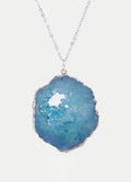Aura Geode Pendant | Blue/Silver-Image 3