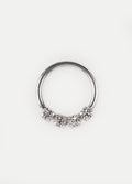 Six Gem Sterling Silver Split Ring 18G | Clear-Image 1