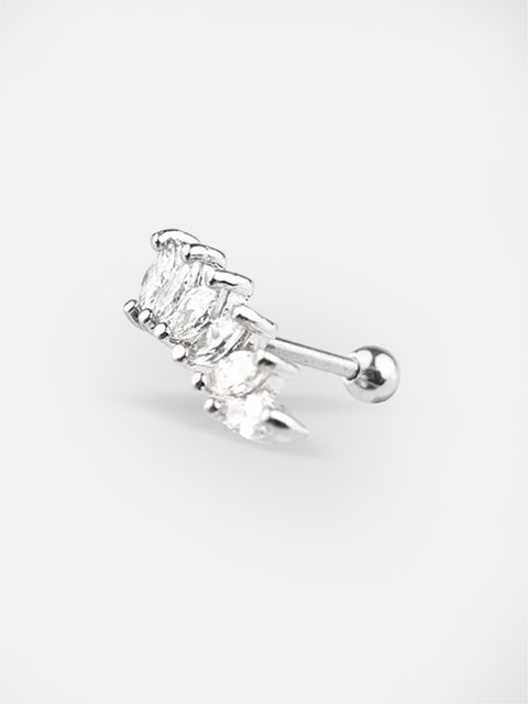 Six Marquise Gem Ear Stud 18G