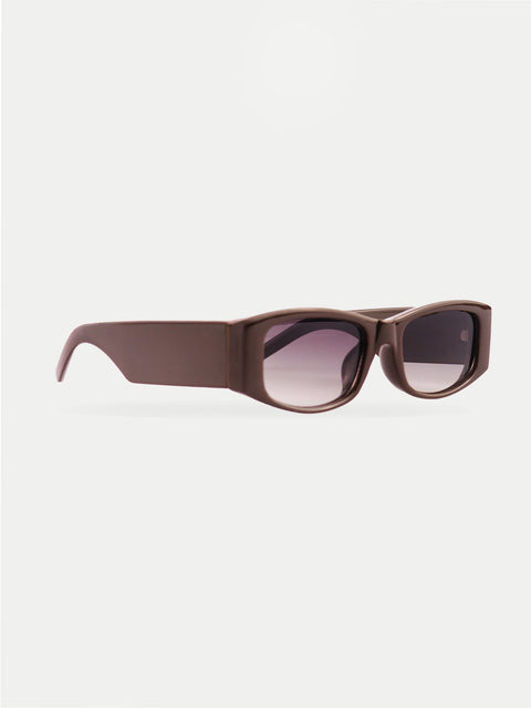 Slim Rectangle Thick Frame Sunglasses