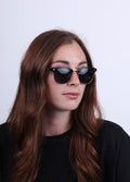 Small Classic Retro Top Deck Sunglasses | Black-Image 2