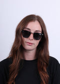 Small Classic Retro Top Deck Sunglasses | Black-Image 3