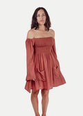 Smocked Mini Dress | Rose-Image 1