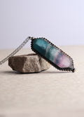 Solder Double Point Pendant | Fluorite-Image 1