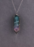 Solder Double Point Pendant | Fluorite-Image 2