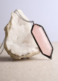 Solder Double Point Pendant | Rose Quartz-Image 1