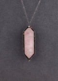 Solder Double Point Pendant | Rose Quartz-Image 2