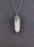 Solder Double Point Pendant | Tourmalinated Quartz-Image 2
