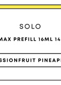 Solo Max Prefill 16mL 14k Pod | Passionfruit Pineapple-Image 1