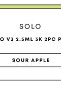 Solo V3 25mL 3k 2pc Pod | Sour Apple-Image 1