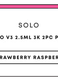 Solo V3 25mL 3k 2pc Pod | Strawberry Raspberry-Image 1