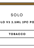 Solo V3 25mL 3k 2pc Pod | Tobacco-Image 1