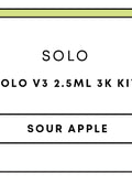 Solo V3 25mL 3k Kit | Sour Apple-Image 1