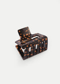 Square Eco Hair Claw | Black Coffee Spot-Image 1