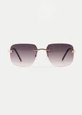 Square Rimless Sunglasses | Gold-Image 1