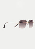 Square Rimless Sunglasses | Gold-Image 2