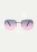 Square Rimless Sunglasses | Pink-Image 1