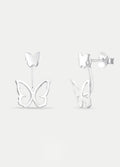 Sterling Silver Butterfly Ear Jacket Earring | Silver-Image 2