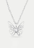 Sterling Silver Butterfly Pendant Necklace | Silver-Image 1