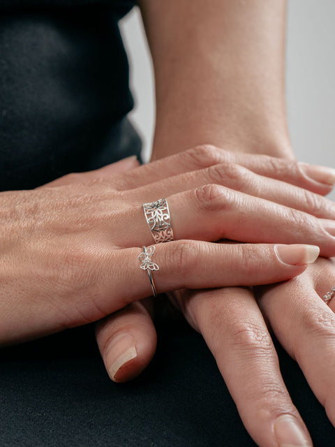 Sterling Silver Butterfly Ring