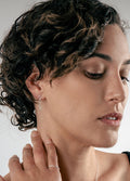 Sterling Silver Chain Link Drop Stud Earrings | Silver-Image 3
