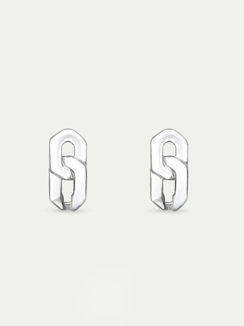 Sterling Silver Chain Stud Earrings