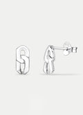 Sterling Silver Chain Stud Earrings | Silver-Image 2