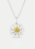 Sterling Silver Daisy Pendant Necklace | Silver-Image 1