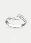 Sterling Silver Feather Wrap Ring | Silver-Image 1