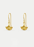 Sterling Silver Floral Leaf Drop Earring | Gold-Image 1