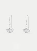 Sterling Silver Floral Leaf Drop Earring | Silver-Image 1