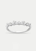 Sterling Silver Flower Band Ring | Silver-Image 1