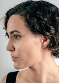 Sterling Silver Gold Plated Bee Hoop Drop Earrings | Gold-Image 2