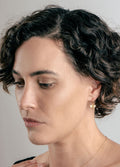 Sterling Silver Gold Plated Bee Hoop Drop Earrings | Gold-Image 3