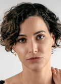 Sterling Silver Gold Plated Bee Hoop Drop Earrings | Gold-Image 4